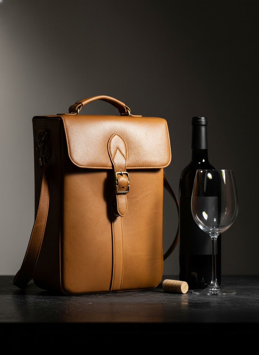 Wine leather carriers