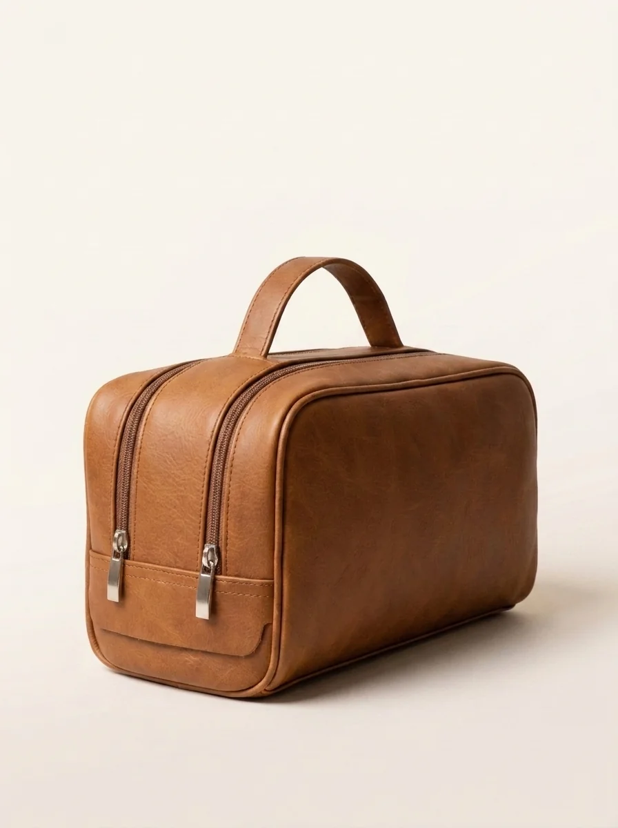 MORAES deluxe leather toiletry case