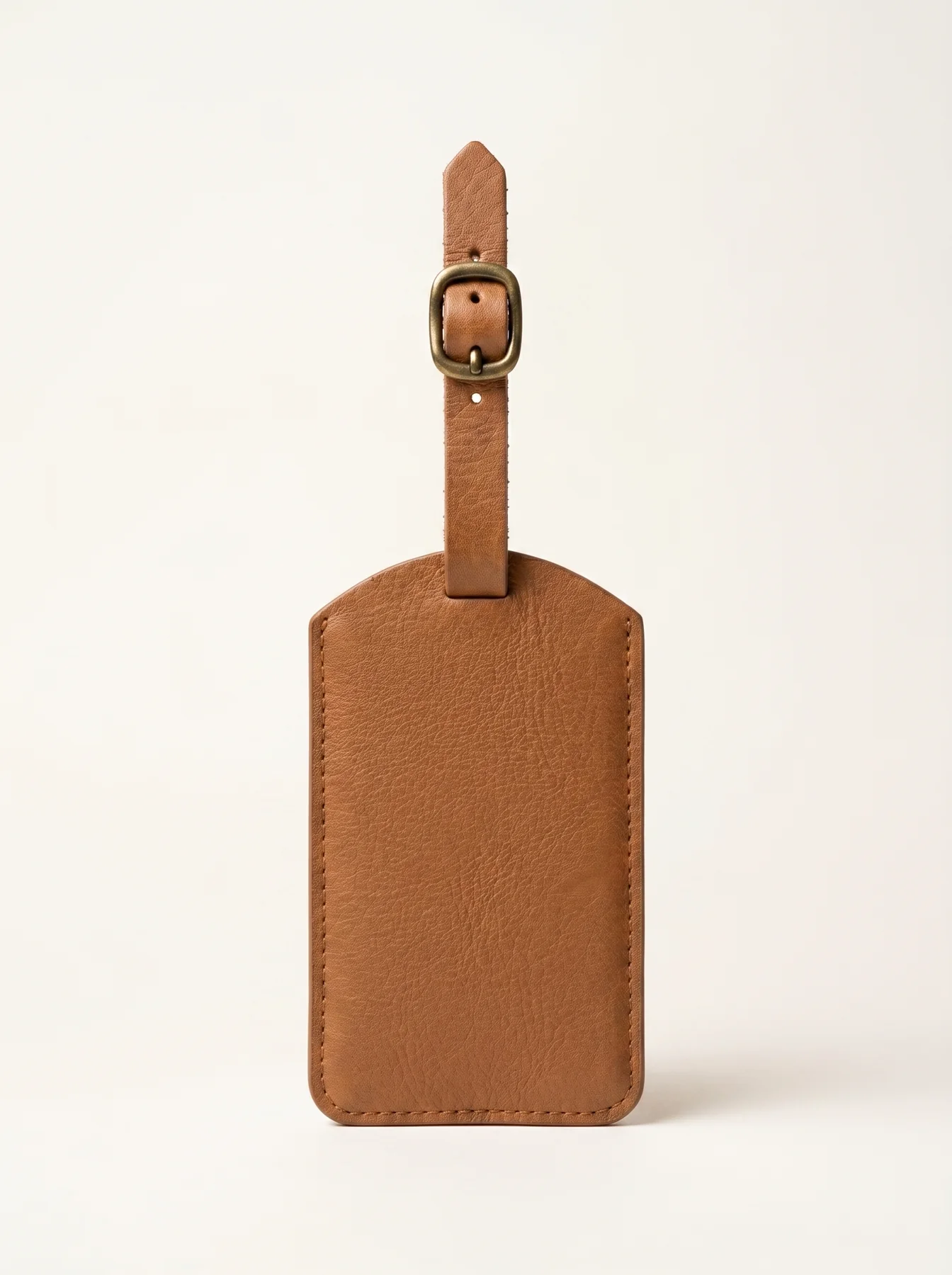 MORAES Leather Luggage Tag — editorial view