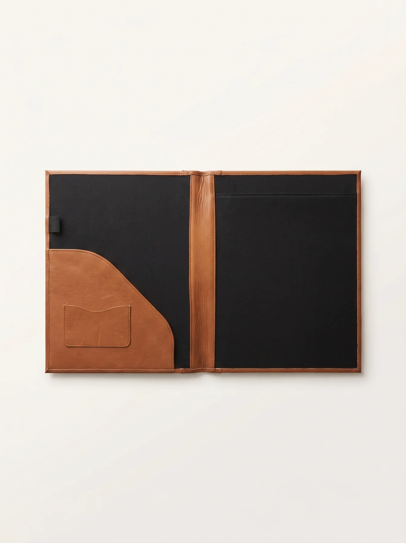 MORAES Leather Padfolio — open interior layout