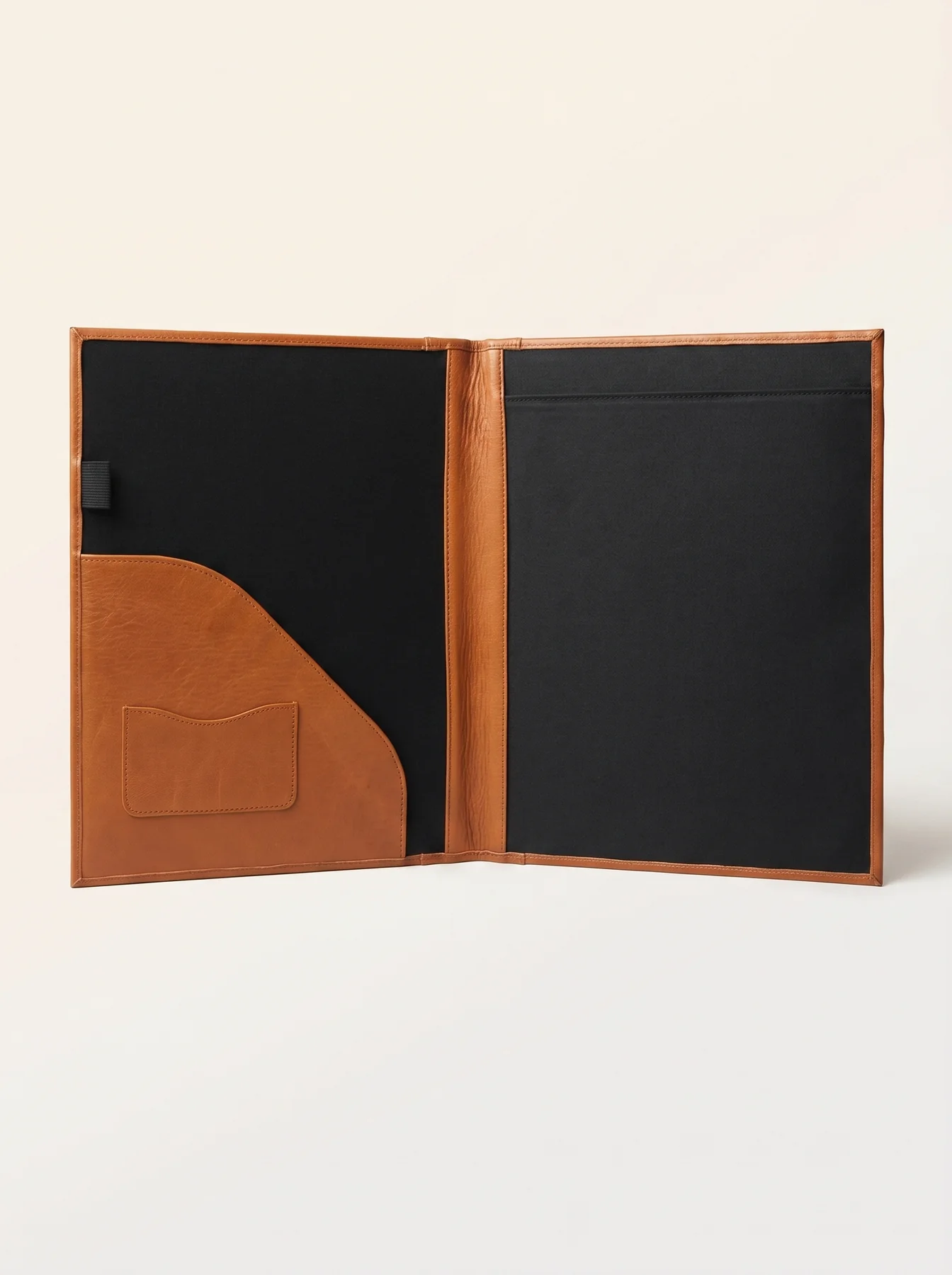 MORAES Leather Padfolio — card slots and stitching detail