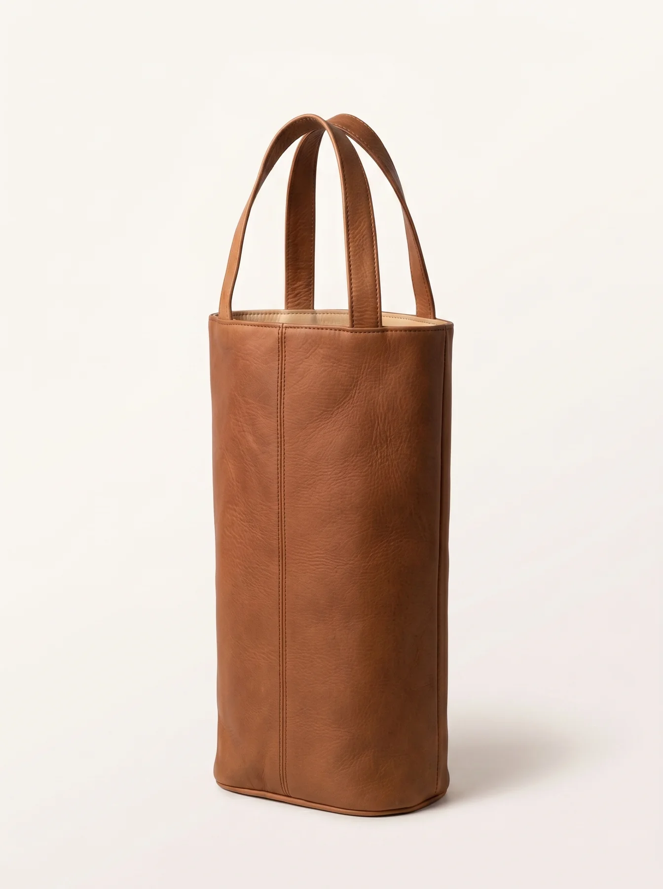 MORAES Leather Magnum Wine Carrier — editorial view